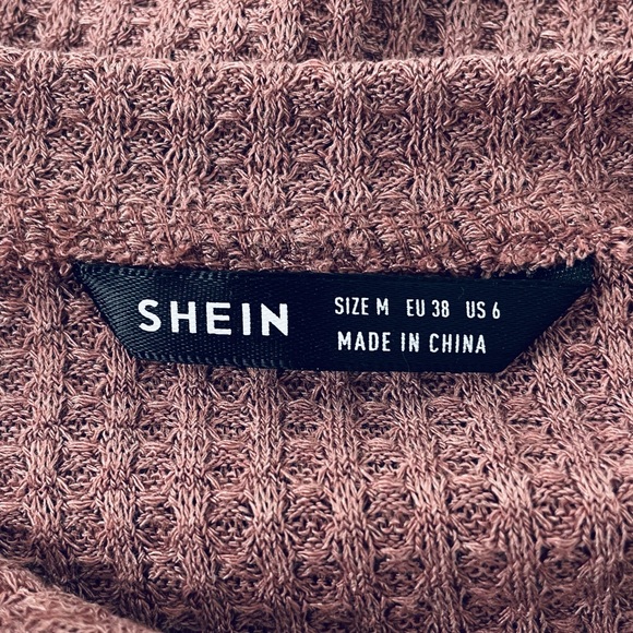 Shein Long Sleeve Crop Top Mauve Size Medium - Picture 5 of 8